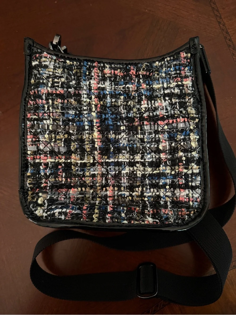 MZ Wallace Midnight Sparkle Boucle Small Box Crossbody